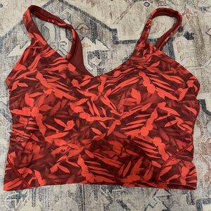 Lululemon Athletica Red Patterned tank bra